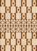 Patterned Deep Peach Orange Rug, pat2324org