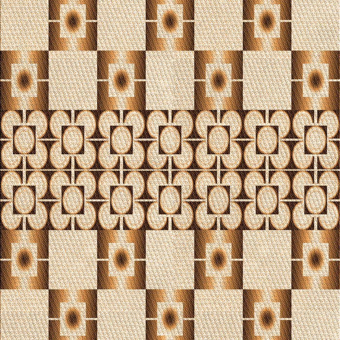Patterned Deep Peach Orange Rug, pat2324org