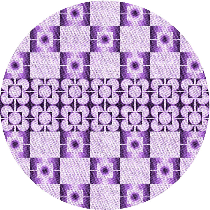 Square Patterned Blossom Pink Rug, pat2324pur