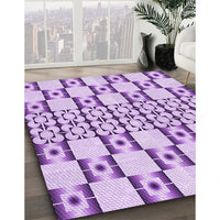 Patterned Blossom Pink Rug, pat2324pur