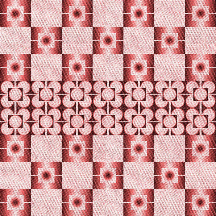 Round Patterned Red Rug, pat2324rd