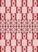 Machine Washable Transitional Red Rug, wshpat2324rd