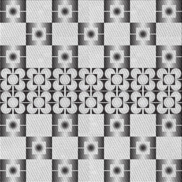 Square Patterned Platinum Gray Novelty Rug, pat2324