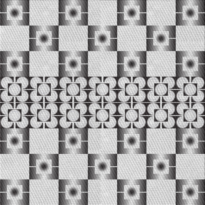 Square Patterned Platinum Gray Novelty Rug, pat2324