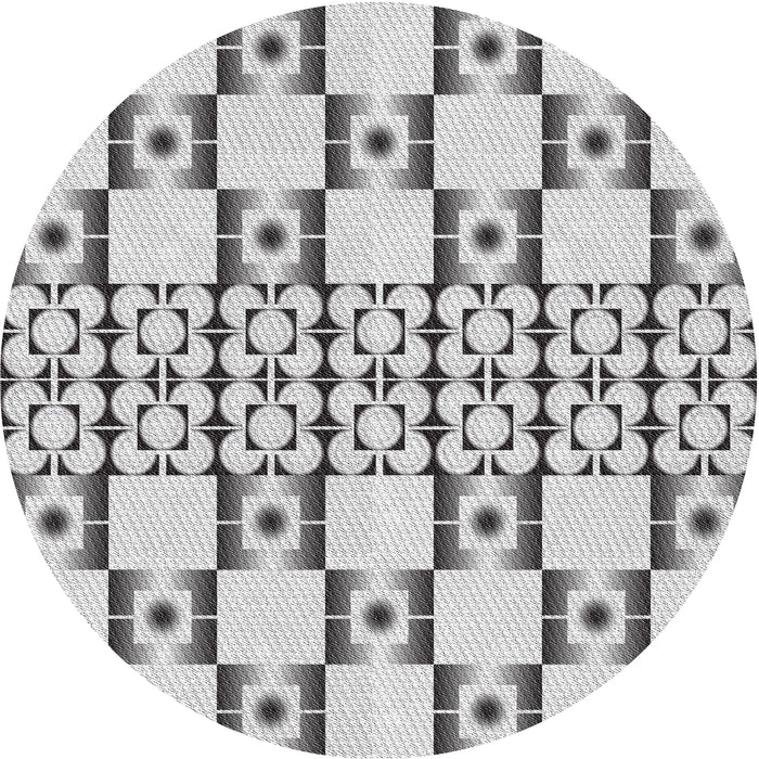 Square Machine Washable Transitional Platinum Gray Rug, wshpat2324