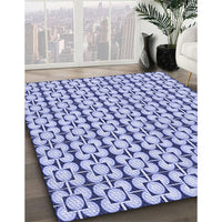 Patterned Royal Blue Rug, pat2325blu