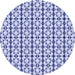 Square Machine Washable Transitional Royal Blue Rug in a Living Room, wshpat2325blu