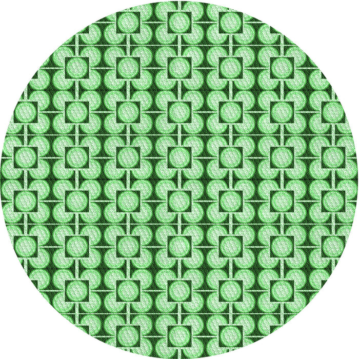 Square Patterned Jade Green Rug, pat2325grn
