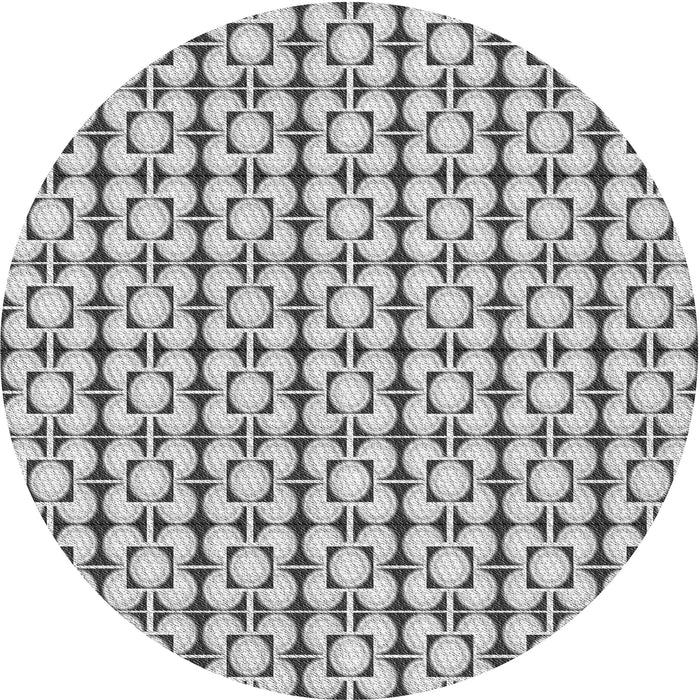 Square Patterned Gray Rug, pat2325gry