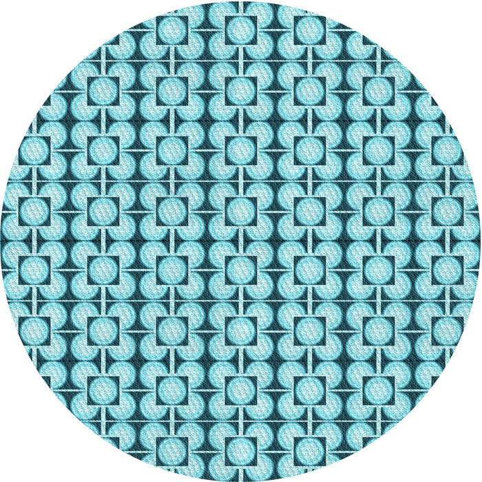 Square Patterned Blue Rug, pat2325lblu