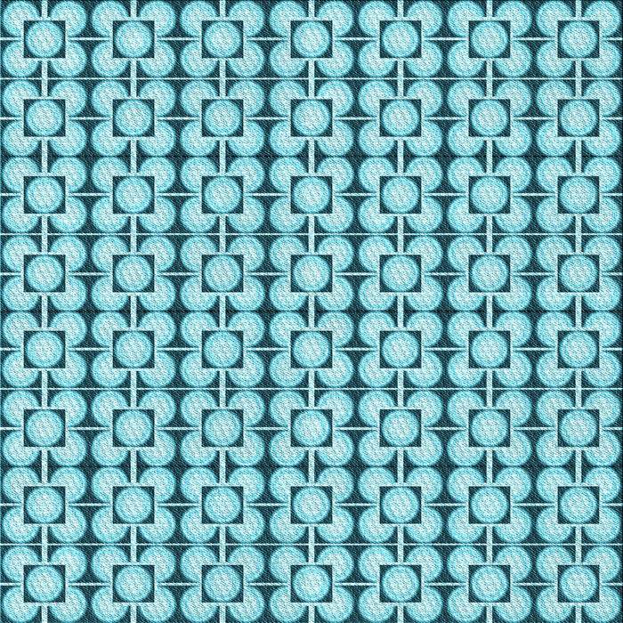 Round Patterned Blue Rug, pat2325lblu