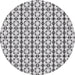 Square Machine Washable Transitional Carbon Gray Rug, wshpat2325