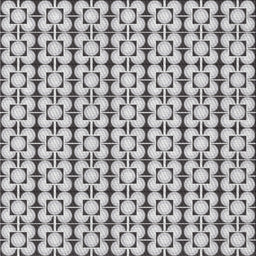 Square Patterned Carbon Gray Novelty Rug, pat2325