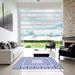 Machine Washable Transitional Blue Rug in a Kitchen, wshpat2326blu