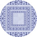 Square Patterned Blue Rug, pat2326blu