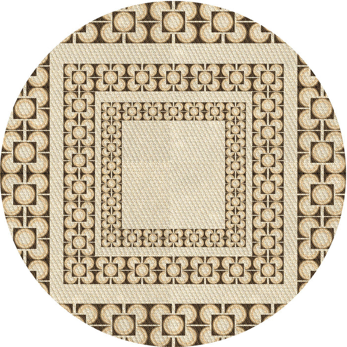 Square Machine Washable Transitional Golden Blonde Gold Rug in a Living Room, wshpat2326brn
