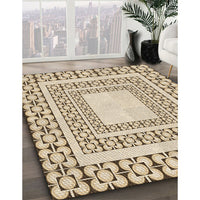 Patterned Golden Blonde Gold Rug, pat2326brn