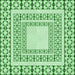 Round Patterned Light Green Rug, pat2326grn