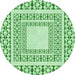 Square Patterned Light Green Rug, pat2326grn