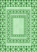 Machine Washable Transitional Light Green Rug, wshpat2326grn