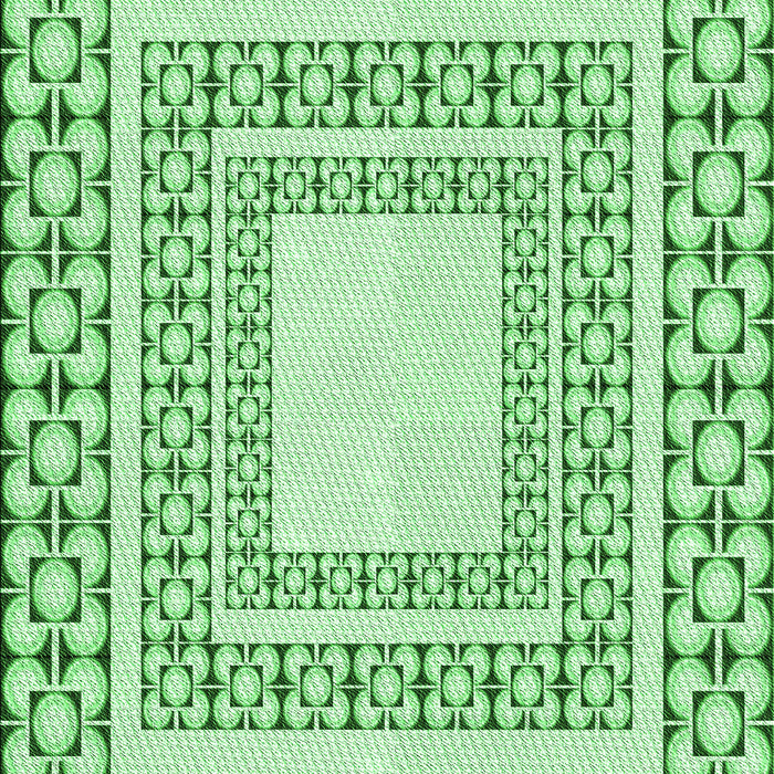 Machine Washable Transitional Light Green Rug, wshpat2326grn