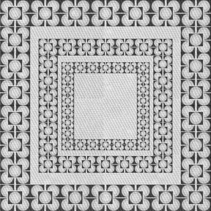 Round Patterned Platinum Gray Rug, pat2326gry