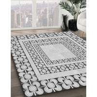 Patterned Platinum Gray Rug, pat2326gry