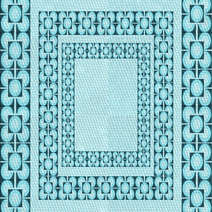 Machine Washable Transitional Blue Rug, wshpat2326lblu