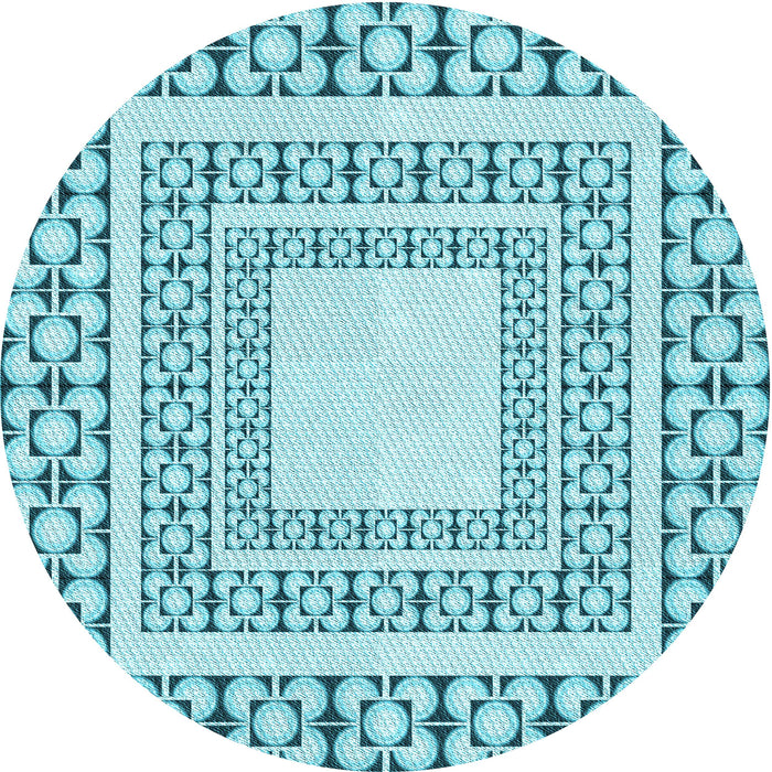 Square Patterned Blue Rug, pat2326lblu
