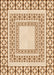 Patterned Deep Peach Orange Rug, pat2326org