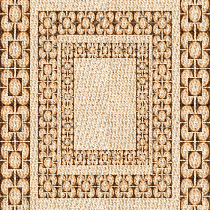 Patterned Deep Peach Orange Rug, pat2326org