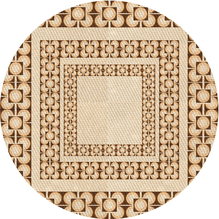 Square Machine Washable Transitional Deep Peach Orange Rug in a Living Room, wshpat2326org