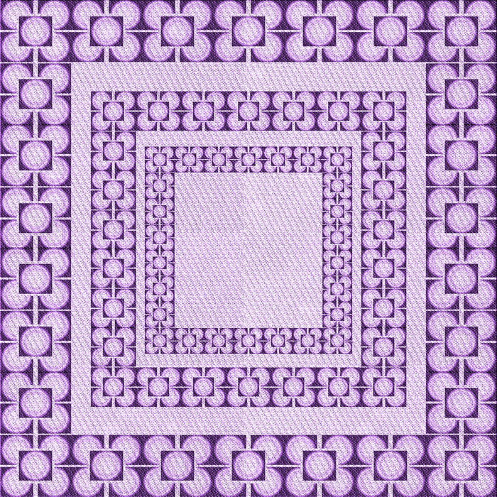 Round Patterned Blossom Pink Rug, pat2326pur