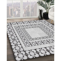 Patterned Gray Novelty Rug, pat2326