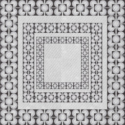 Square Patterned Gray Novelty Rug, pat2326
