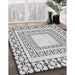 Patterned Gray Novelty Rug in Family Room, pat2326