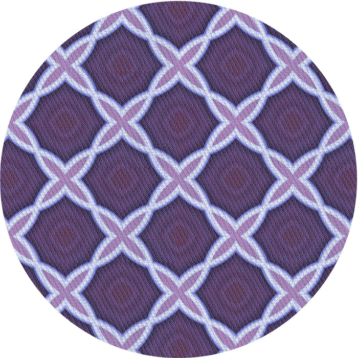 Square Patterned Purple Rug, pat2327blu