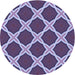 Square Patterned Purple Rug, pat2327blu