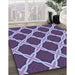 Patterned Purple Rug in Family Room, pat2327blu