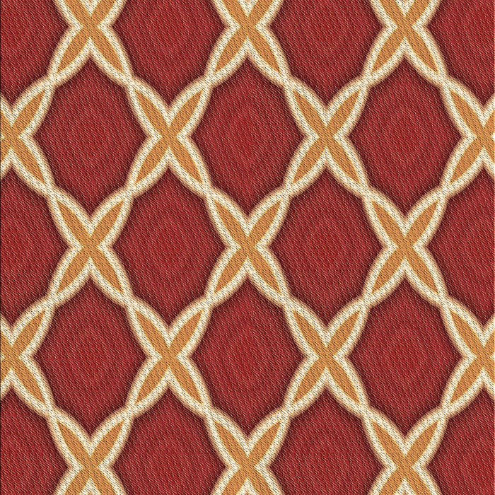 Patterned Red Rug, pat2327brn