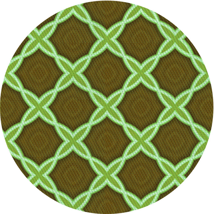 Square Patterned Dark Bronze Brown Rug, pat2327grn