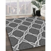 Patterned Dark Gray Rug, pat2327gry