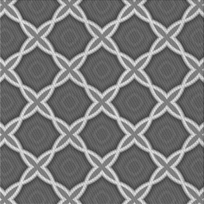 Round Patterned Dark Gray Rug, pat2327gry