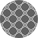 Square Patterned Dark Gray Rug, pat2327gry