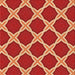 Round Patterned Orange Rug, pat2327org