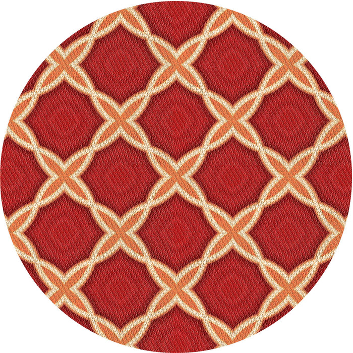 Square Patterned Orange Rug, pat2327org