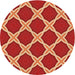 Square Patterned Orange Rug, pat2327org