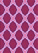 Patterned Raspberry Red Rug, pat2327pur