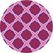 Square Patterned Raspberry Red Rug, pat2327pur