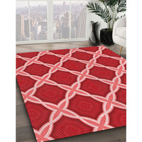 Patterned Red Rug, pat2327rd